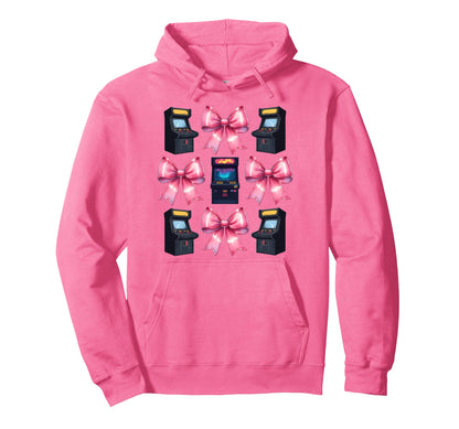 Coquette Bow Arcade Gaming Gamer Hoodie - Novelty Apparel Men Women - T-Shirt, Sweatshirt, Hoodie
