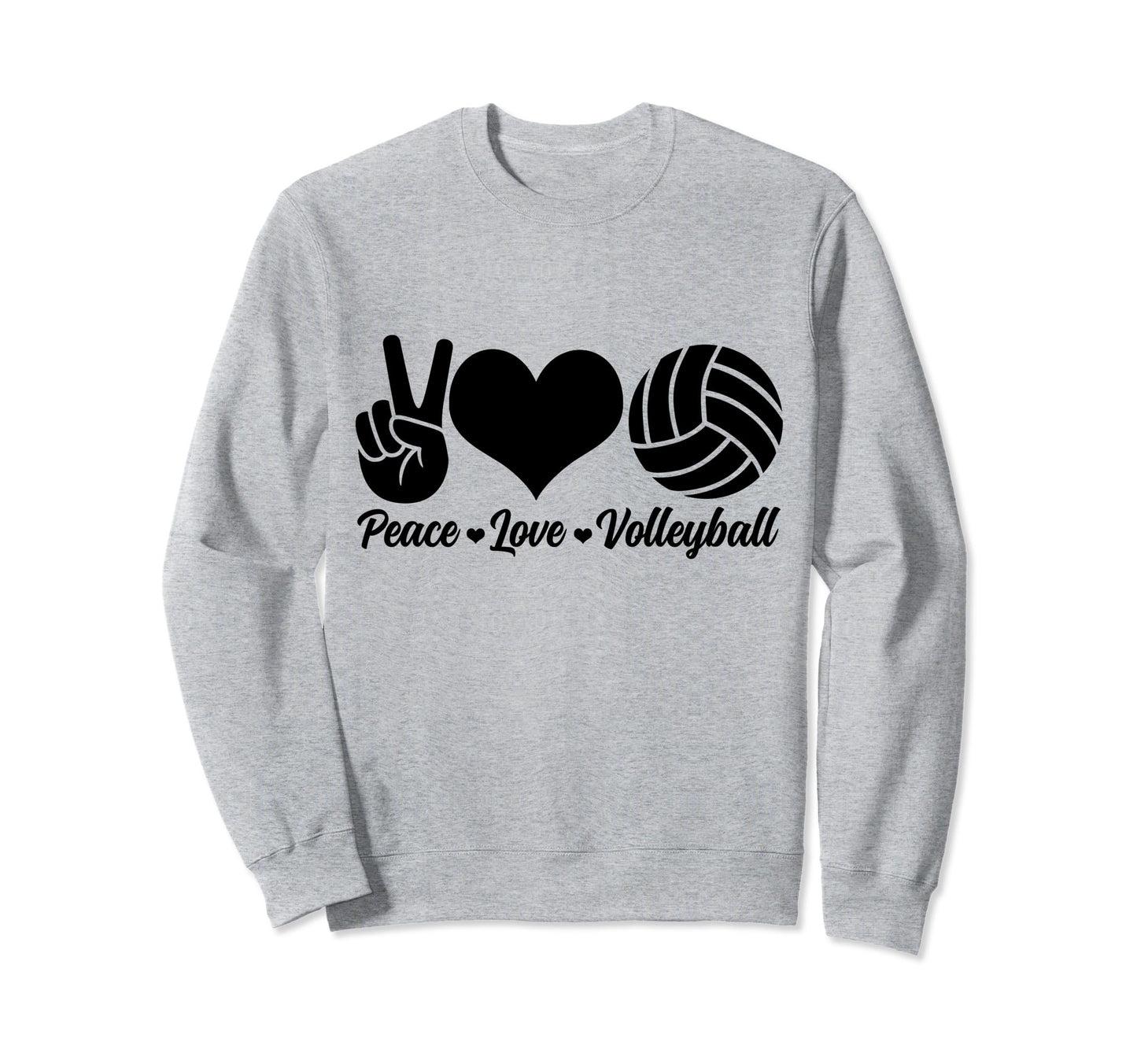 Volleyball Player Peace Love Beach Sweatshirt - Graphic Print Unisex - T-Shirt, Sweatshirt, Hoodie
