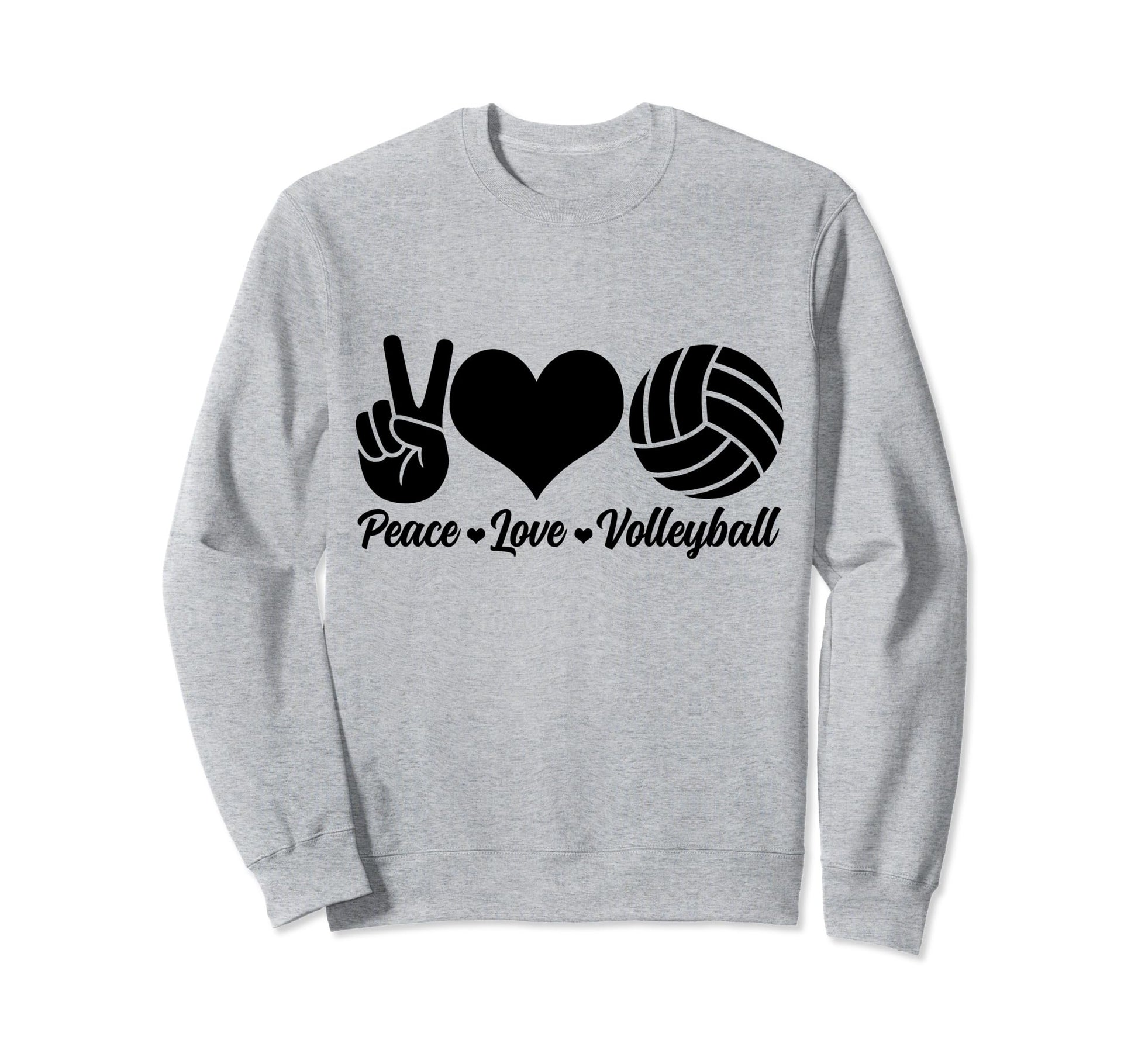 Volleyball Player Peace Love Beach Sweatshirt - Graphic Print Unisex - T-Shirt, Sweatshirt, Hoodie