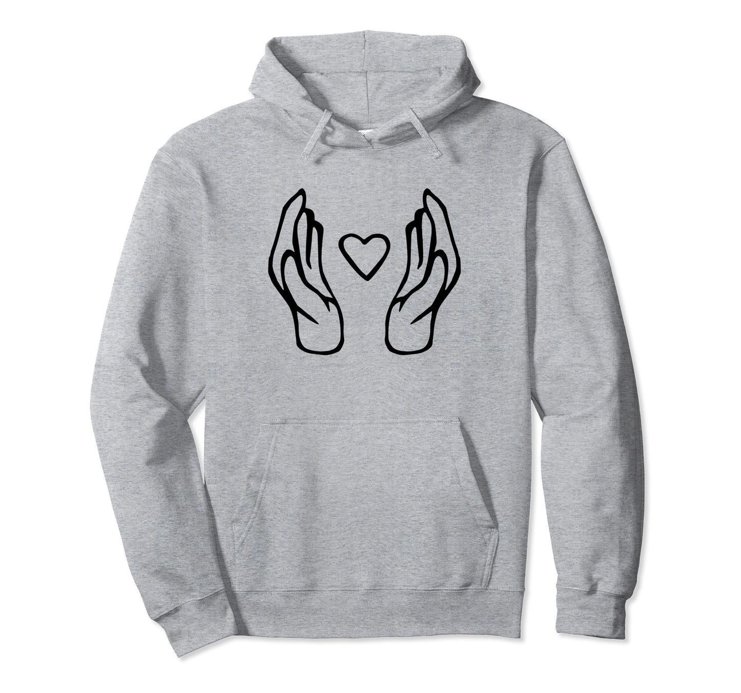 Open Hands Heart No War World Peace Symbol Hoodie - Unique Graphic Unisex - T-Shirt, Sweatshirt, Hoodie