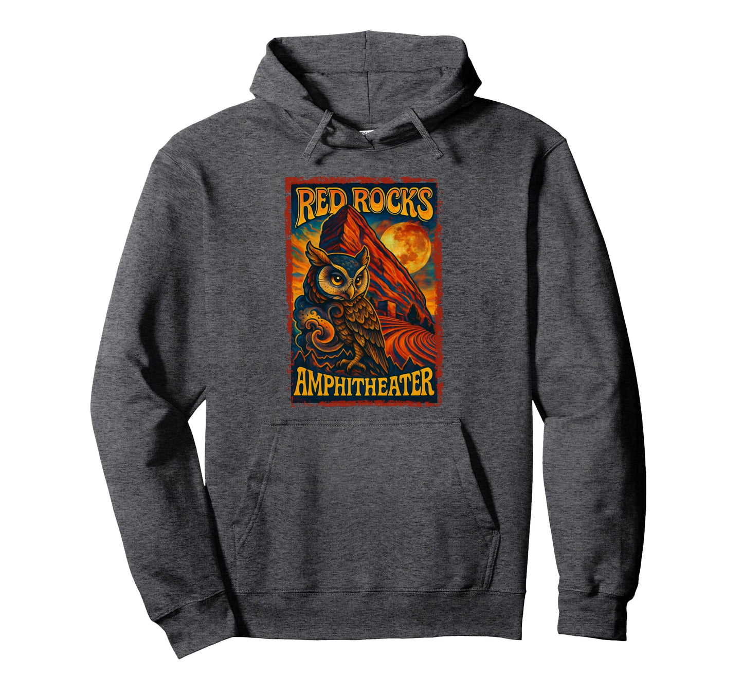 Red Rocks Amphitheater Morrison Colorado Hoodie - Graphic Print for Adults - T-Shirt, Sweatshirt, Hoodie