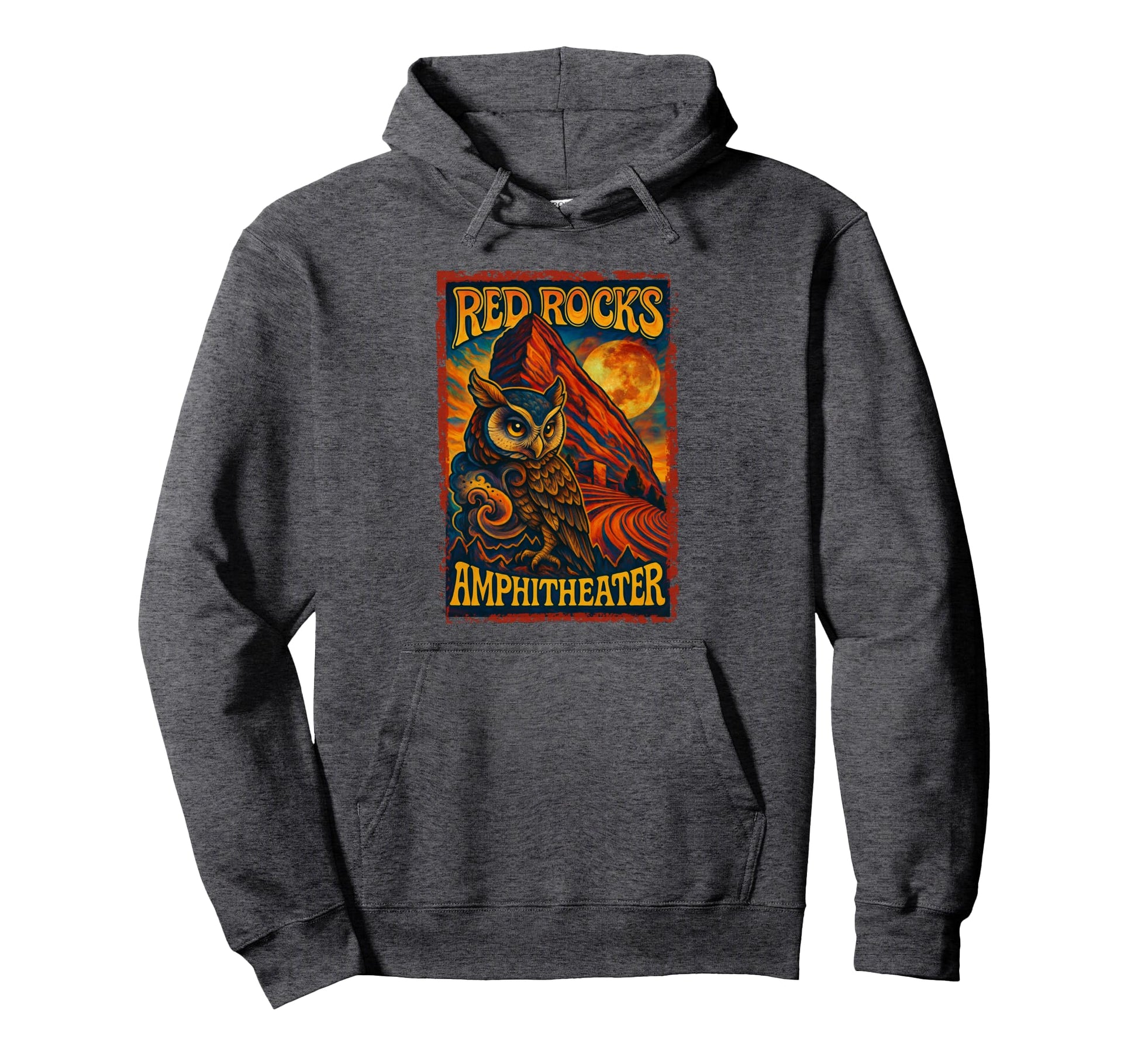 Red Rocks Amphitheater Morrison Colorado Hoodie - Graphic Print for Adults - T-Shirt, Sweatshirt, Hoodie