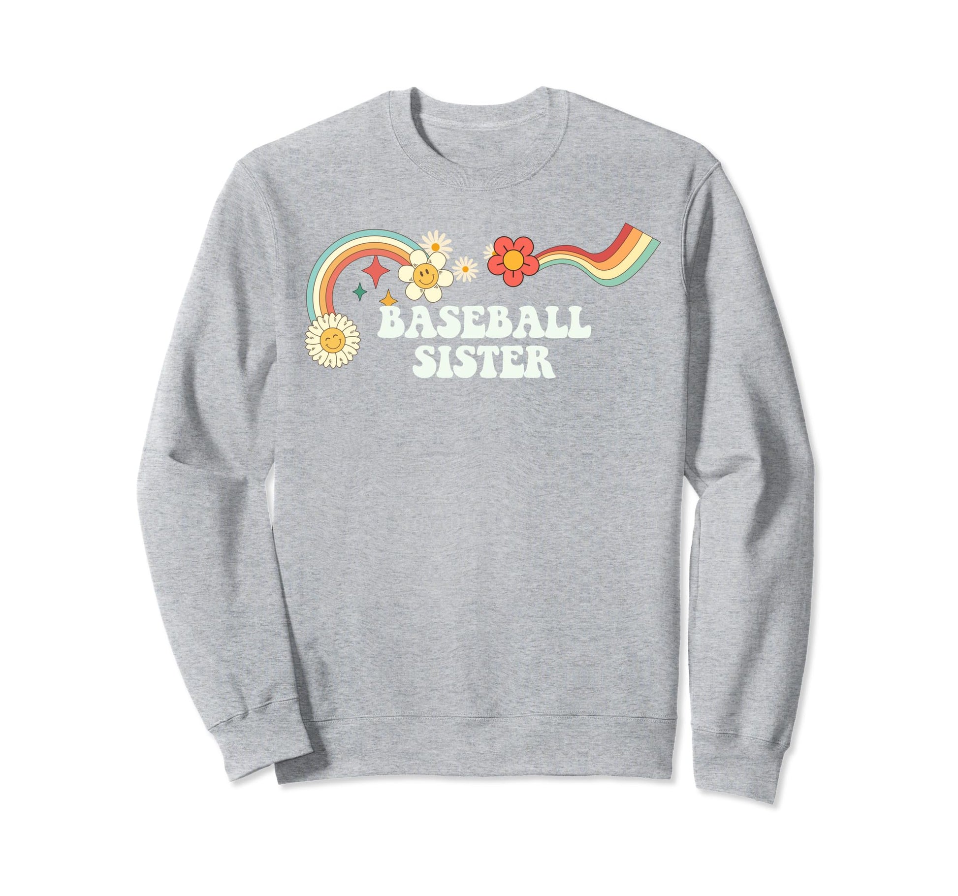 Groovy Funny Baseball Sister Sweatshirt - Minimalist Print Men Women - T-Shirt, Sweatshirt, Hoodie