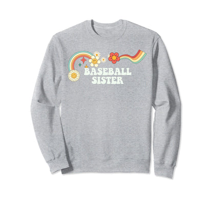 Groovy Funny Baseball Sister Sweatshirt - Minimalist Print Men Women - T-Shirt, Sweatshirt, Hoodie