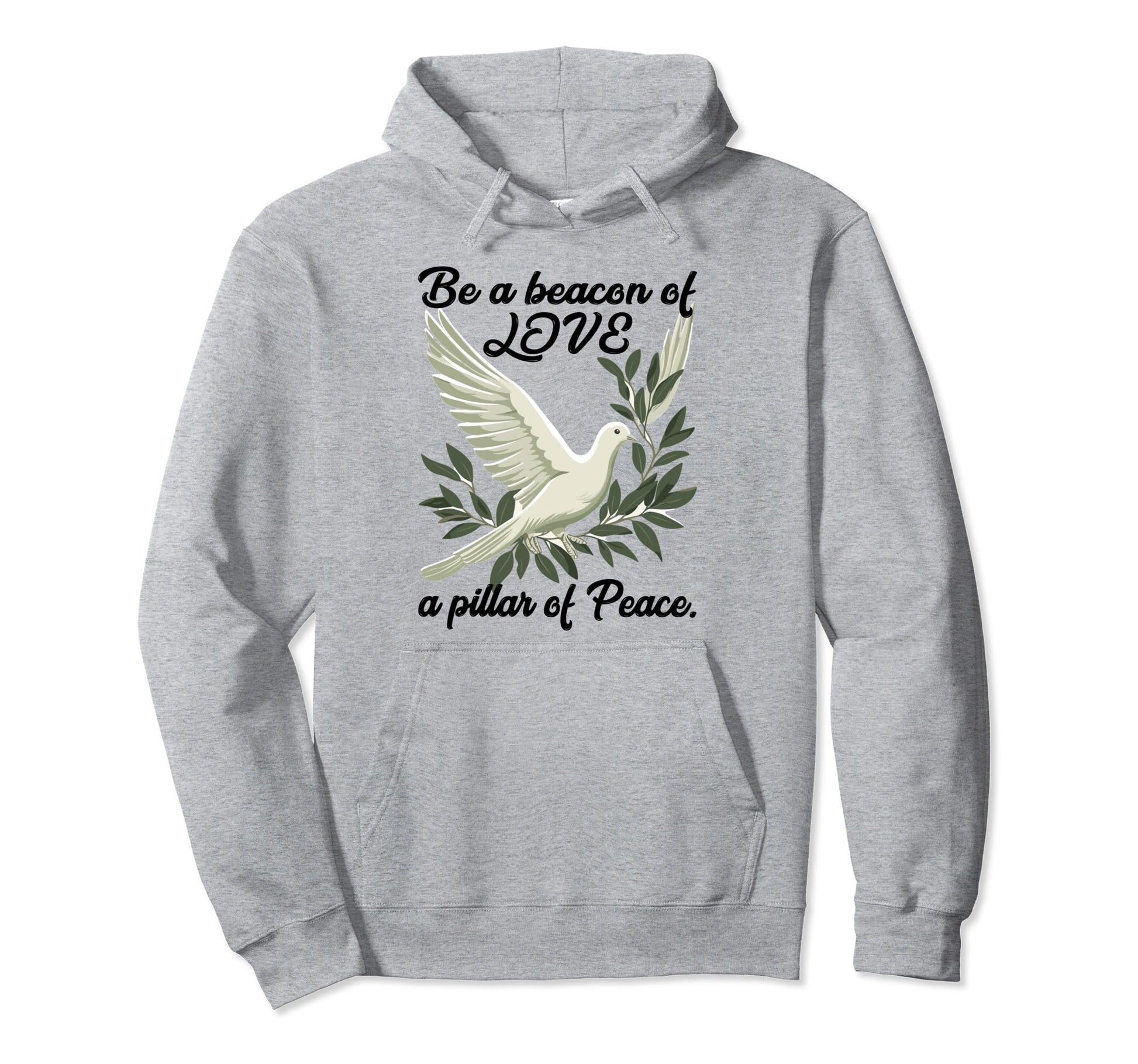 Be Beacon Love Pillar Peace Hoodie - Novelty Apparel for Adults - T-Shirt, Sweatshirt, Hoodie