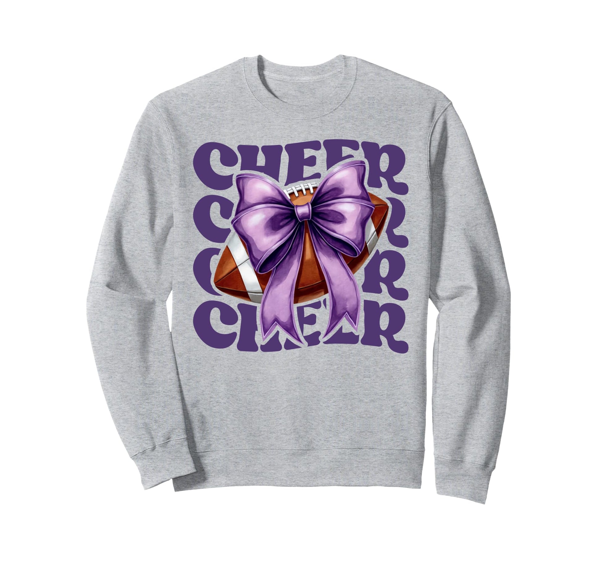 Game Day Purple Cheerleader Mom Sweatshirt - Novelty Apparel for Adults - T-Shirt, Sweatshirt, Hoodie