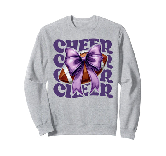 Game Day Purple Cheerleader Mom Sweatshirt - Novelty Apparel for Adults - T-Shirt, Sweatshirt, Hoodie