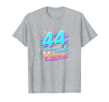44 Years Vibes Birthday Gift Heather T-Shirt - Unique Graphic Men Women - T-Shirt, Sweatshirt, Hoodie