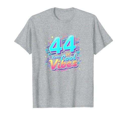44 Years Vibes Birthday Gift Heather T-Shirt - Unique Graphic Men Women - T-Shirt, Sweatshirt, Hoodie