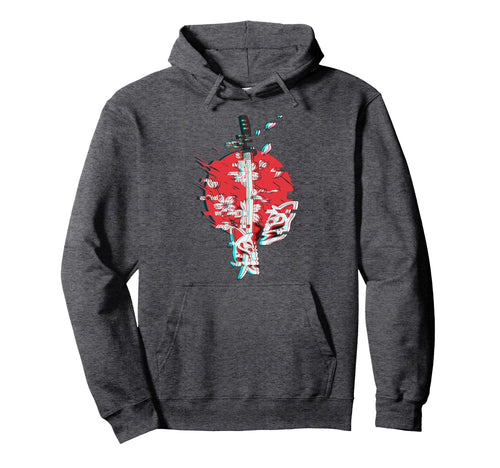 Japanese Anime Mask Kitsune Samurai Oni Hoodie - Aesthetic Graphic Unisex - T-Shirt, Sweatshirt, Hoodie