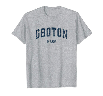Groton Massachusetts Ma Varsity Sports Navy T-Shirt - Unique Graphic Unisex - T-Shirt, Sweatshirt, Hoodie