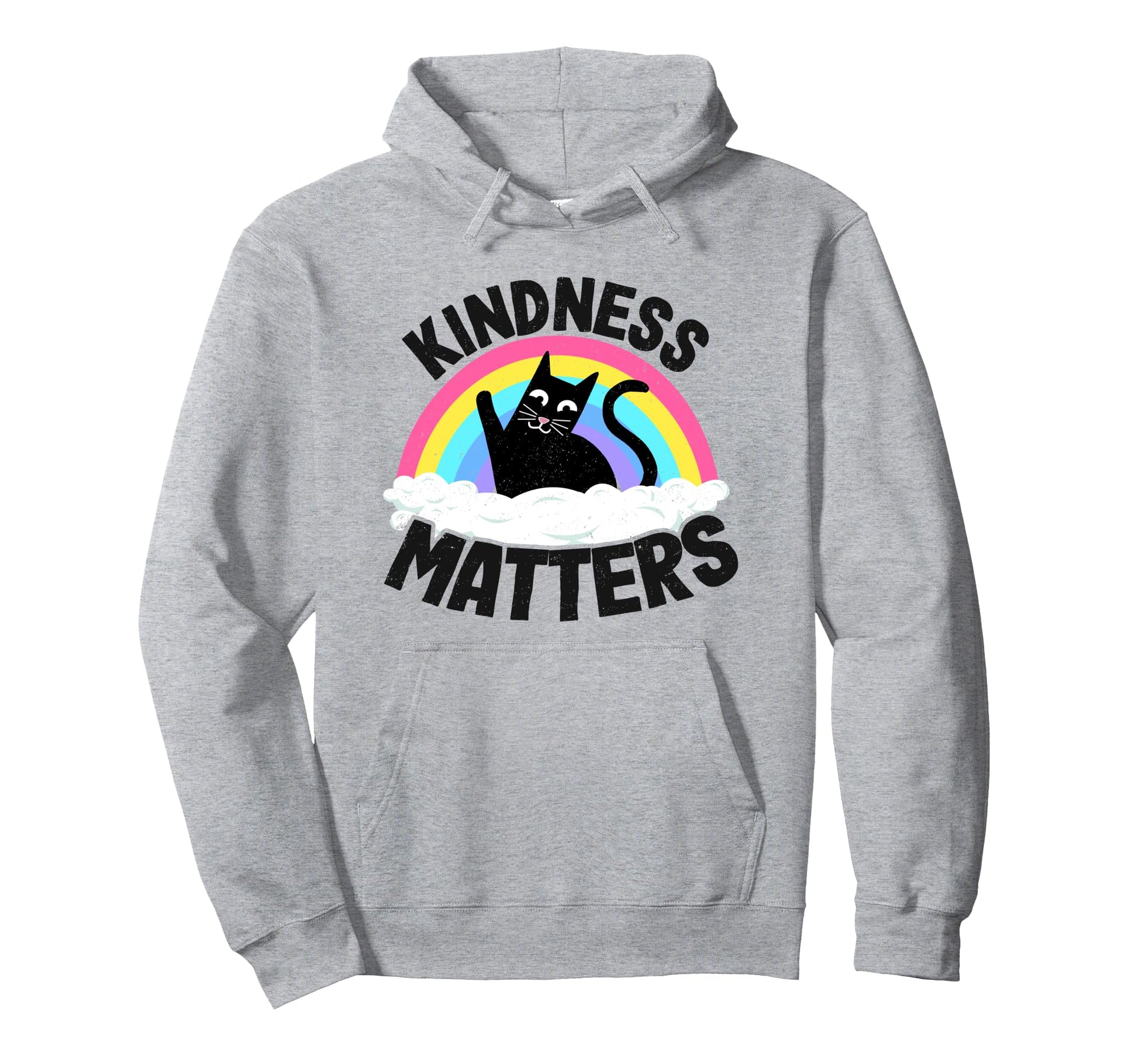 Cat Anti Bullying Rainbow Kindness Matters Hoodie - Graphic Print Unisex - T-Shirt, Sweatshirt, Hoodie