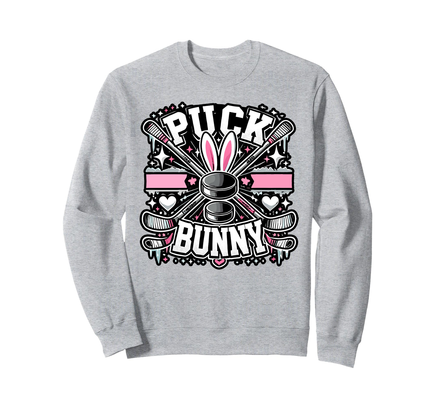 Puck Bunny Ice Hockey Game Day Sweatshirt - Aesthetic Graphic for Adults - T-Shirt, Sweatshirt, Hoodie