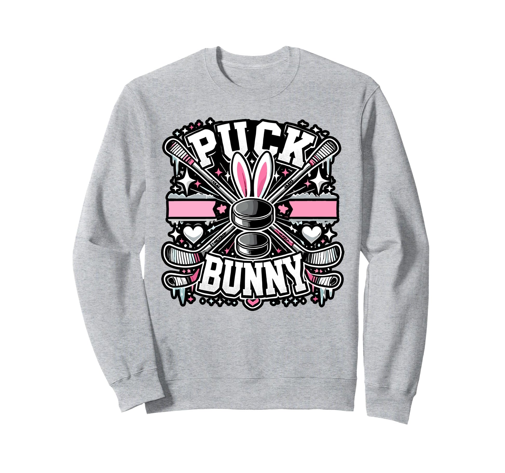Puck Bunny Ice Hockey Game Day Sweatshirt - Aesthetic Graphic for Adults - T-Shirt, Sweatshirt, Hoodie
