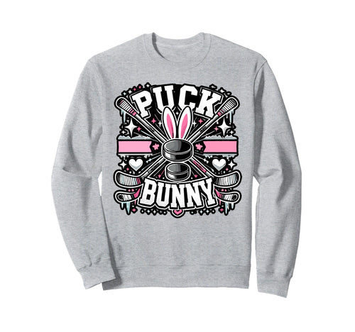 Puck Bunny Ice Hockey Game Day Sweatshirt - Aesthetic Graphic for Adults - T-Shirt, Sweatshirt, Hoodie