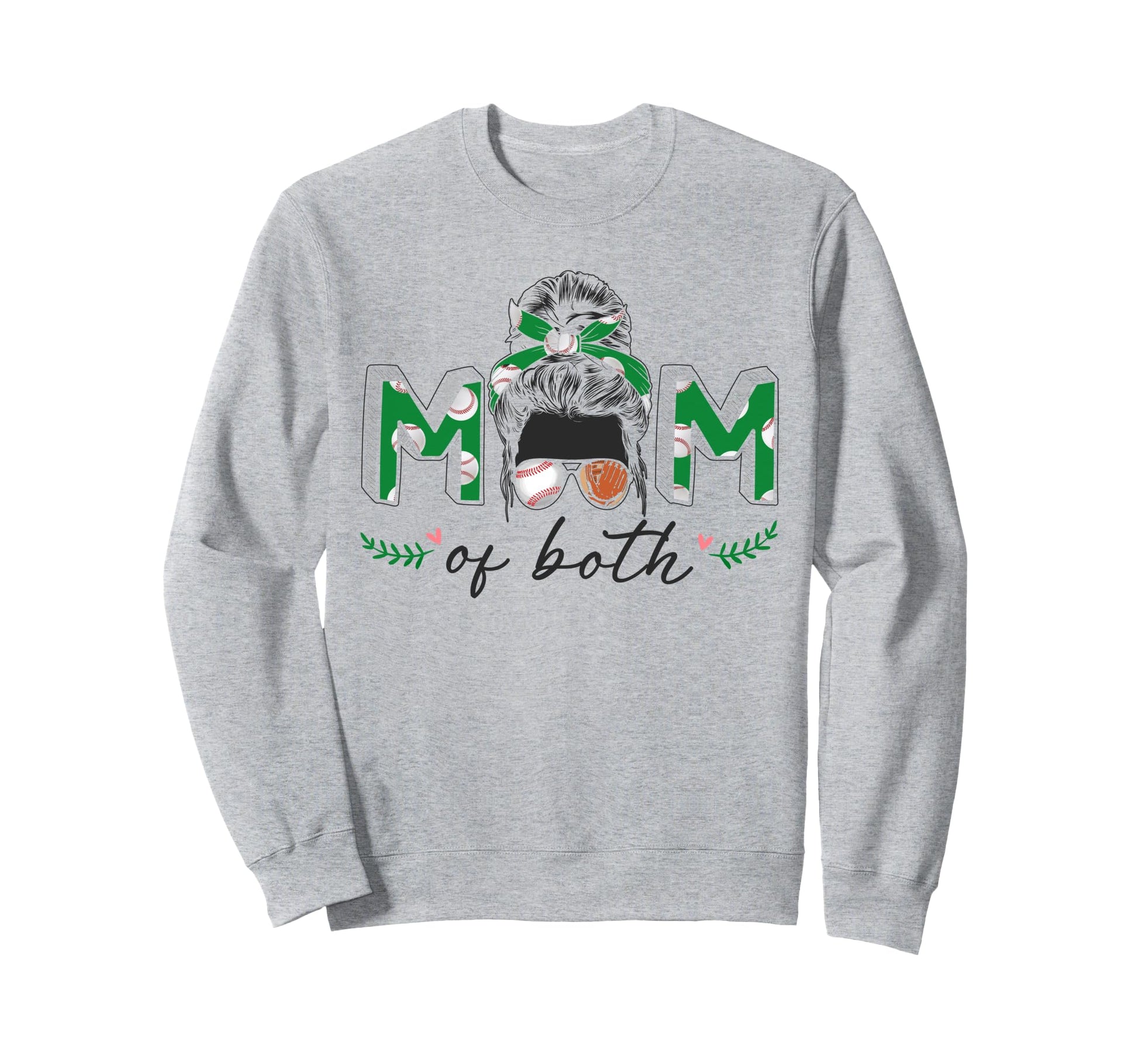 Mom Both Game Day Baseball Sweatshirt - Minimalist Print for Adults - T-Shirt, Sweatshirt, Hoodie