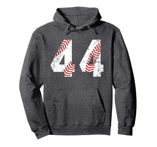 Baseball 44 Jersey Number Hoodie - Streetwear Style Men Women - T-Shirt, Sweatshirt, Hoodie