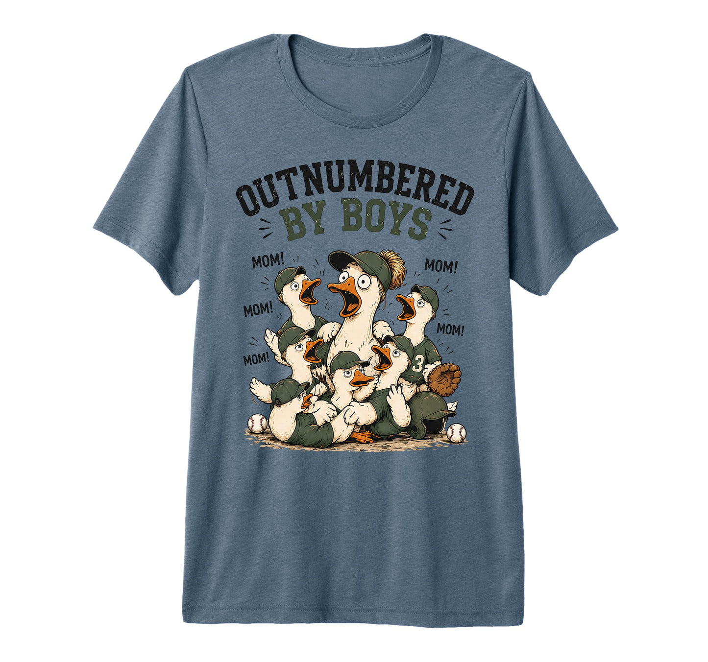 Outnumbered Funny Mama Mom Goose T-Shirt - Custom Art Print Men Women - T-Shirt, Sweatshirt, Hoodie