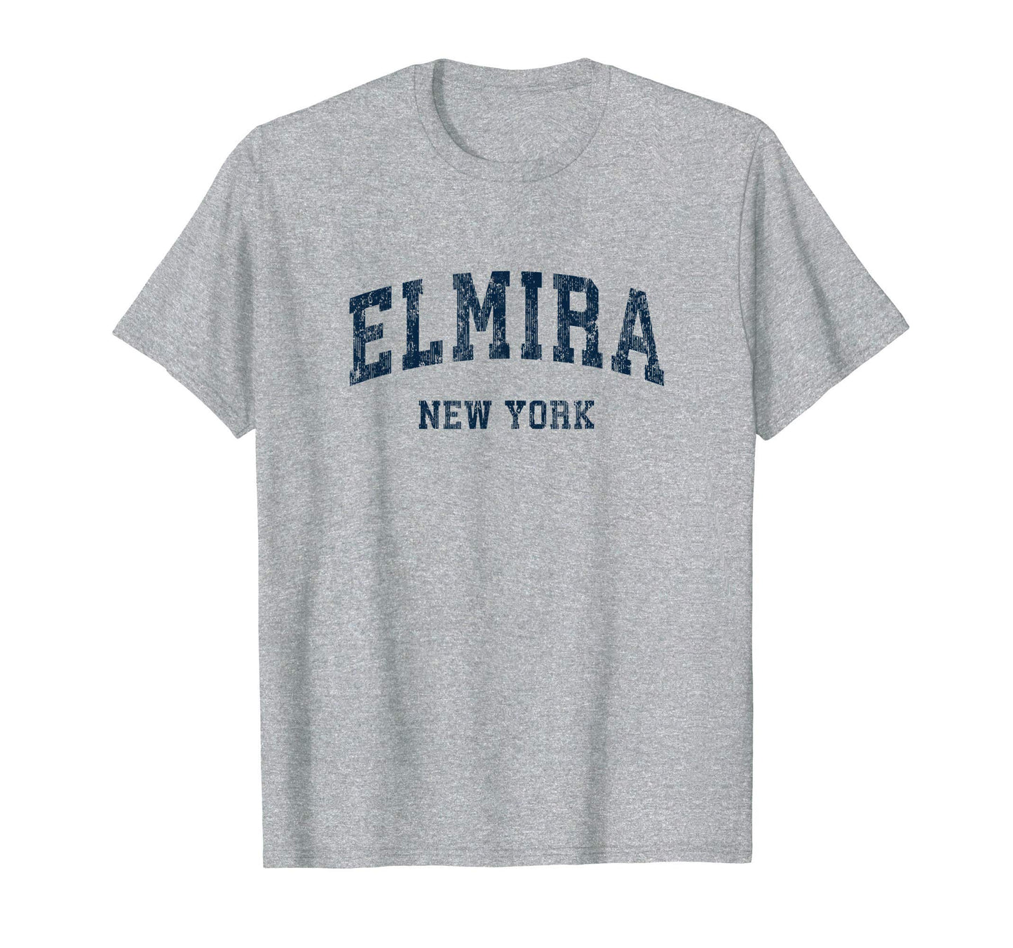 Elmira New York Ny Varsity Sports Navy T-Shirt - Fun Novelty Design Unisex - T-Shirt, Sweatshirt, Hoodie