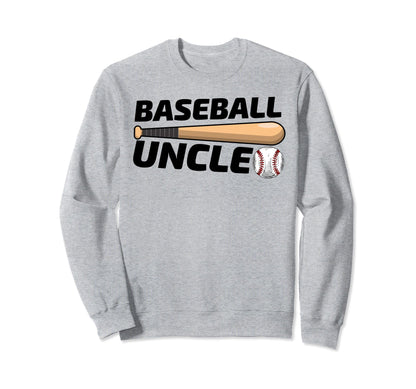 Baseball Uncle Family Matching Sweatshirt - Novelty Apparel for Adults - T-Shirt, Sweatshirt, Hoodie