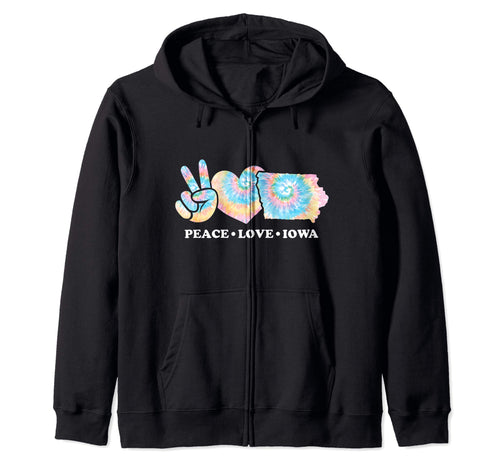 Tie Dye Iowa Hippie Gift Co Sweatshirt - Custom Art Print for Adults - T-Shirt, Sweatshirt, Hoodie