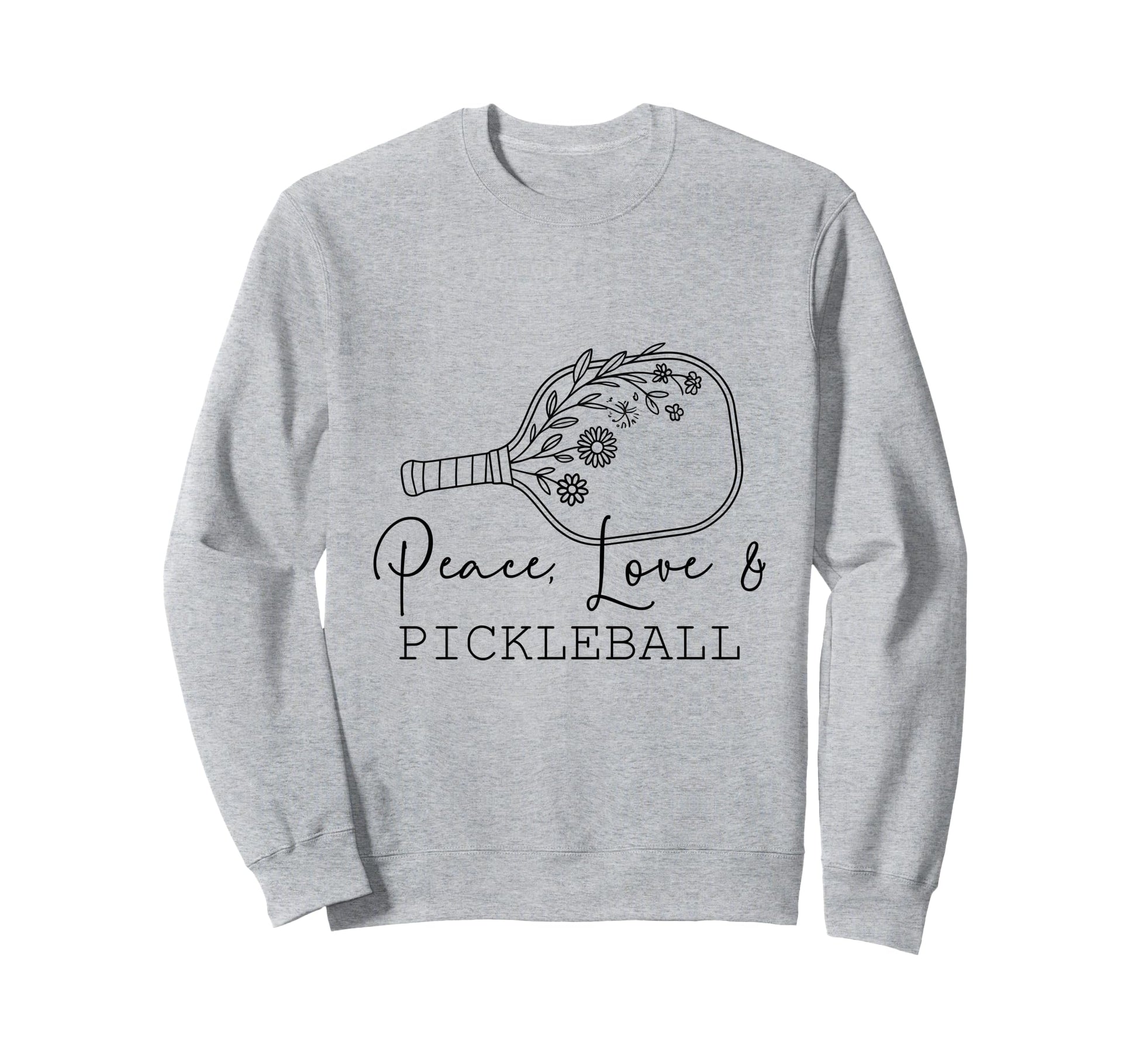 Peace Love Pickleball Boho Outfit Sweatshirt - Custom Art Print for Adults - T-Shirt, Sweatshirt, Hoodie