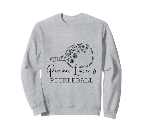 Peace Love Pickleball Boho Outfit Sweatshirt - Custom Art Print for Adults - T-Shirt, Sweatshirt, Hoodie