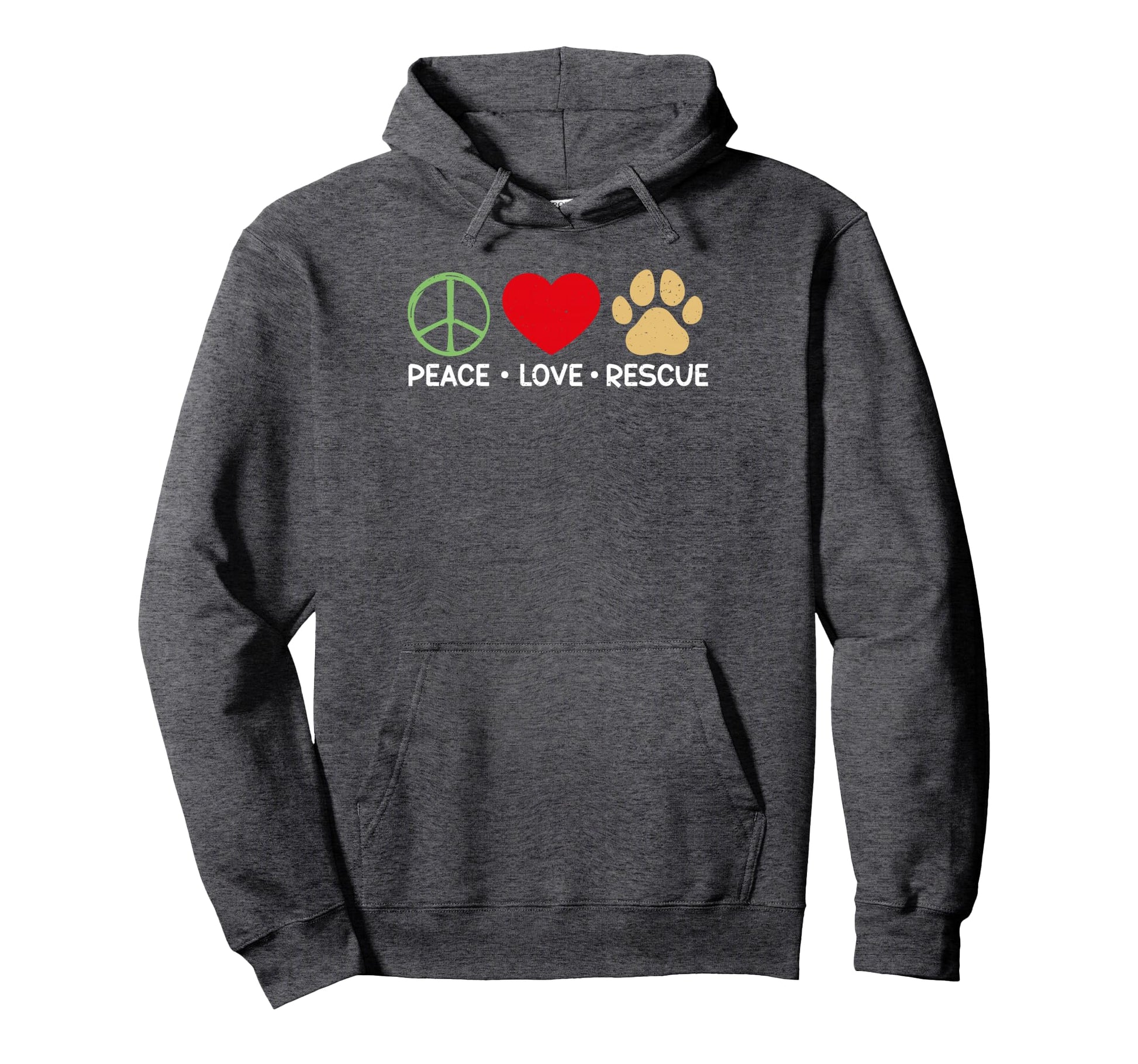 Peace Love Rescue Cat Rescue Hoodie - Minimalist Print Men Women - T-Shirt, Sweatshirt, Hoodie