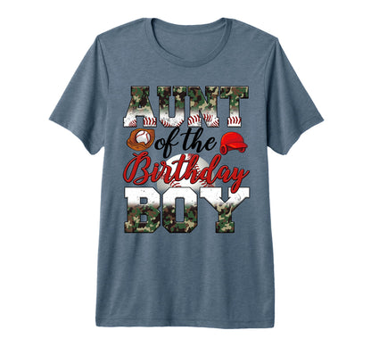 Aunt Birthday Camouflage Baseball T-Shirt - Custom Art Print Men Women - T-Shirt, Sweatshirt, Hoodie