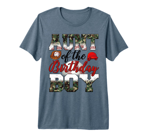 Aunt Birthday Camouflage Baseball T-Shirt - Custom Art Print Men Women - T-Shirt, Sweatshirt, Hoodie