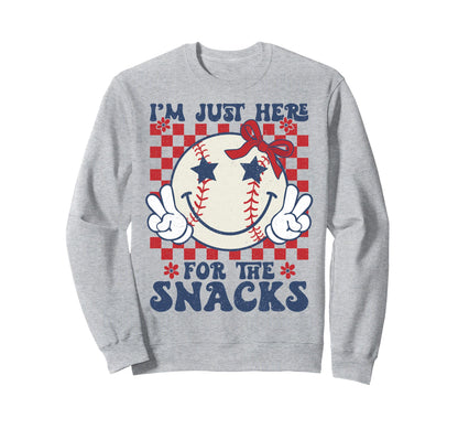 Baseball Sister Im Just Here Sweatshirt - Novelty Apparel for Adults - T-Shirt, Sweatshirt, Hoodie