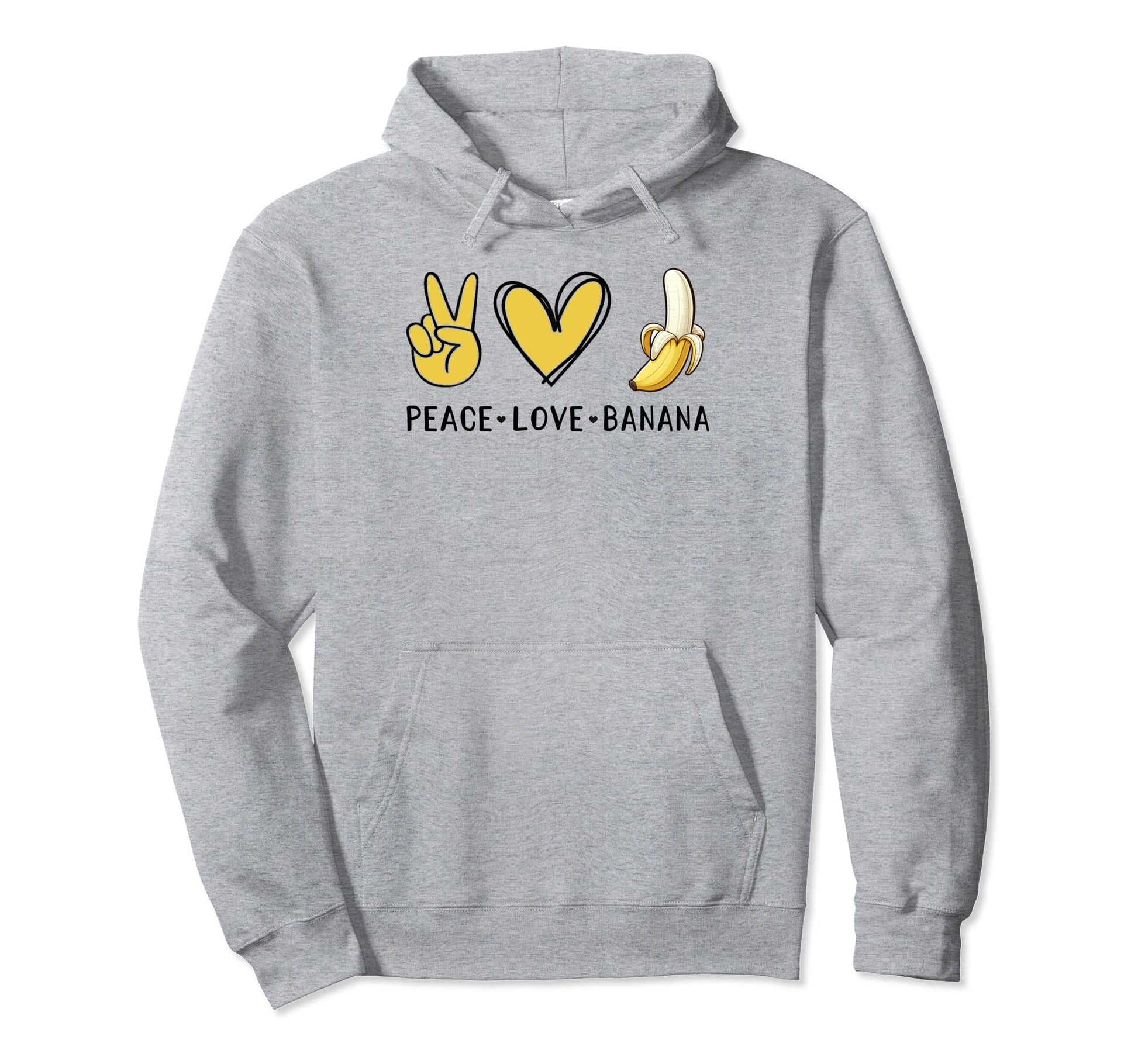 Funny Love Bananas Banana Gifts Peace Hoodie - Minimalist Print Unisex - T-Shirt, Sweatshirt, Hoodie