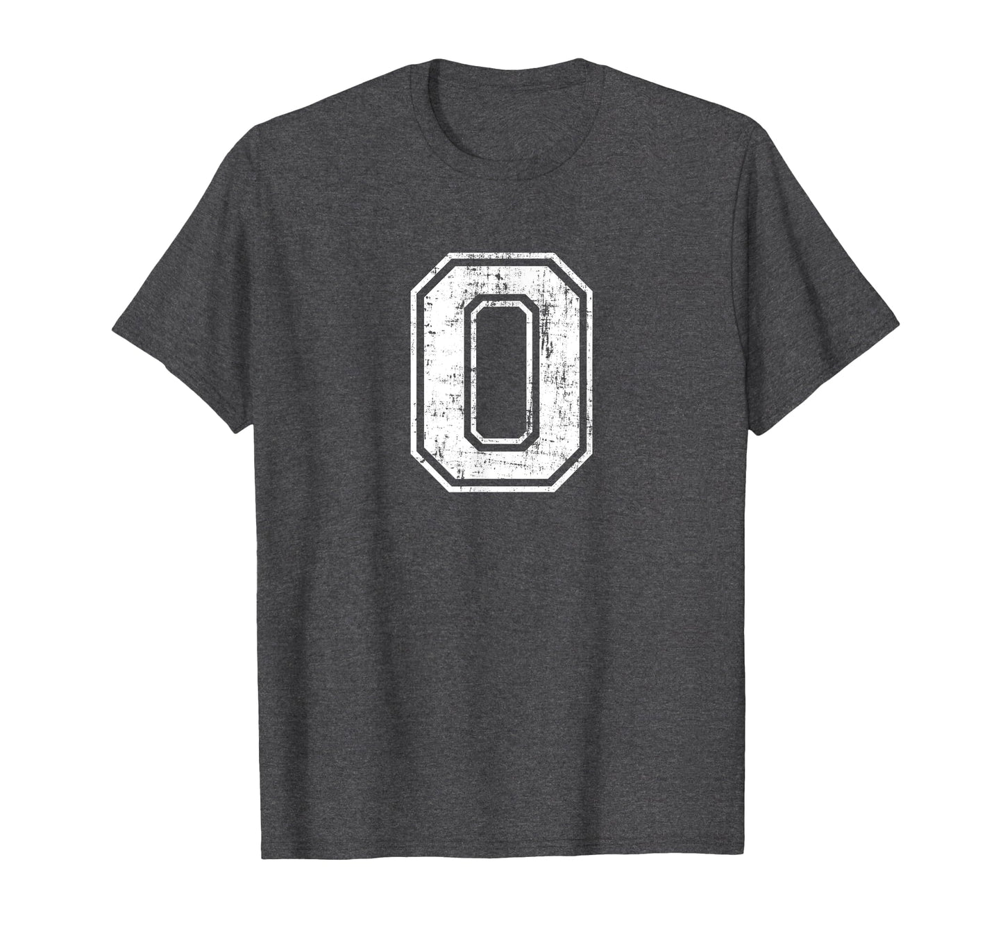 Number 0 Zero Varsity Distressed Sport T-Shirt - Trendy Graphic for Adults - T-Shirt, Sweatshirt, Hoodie