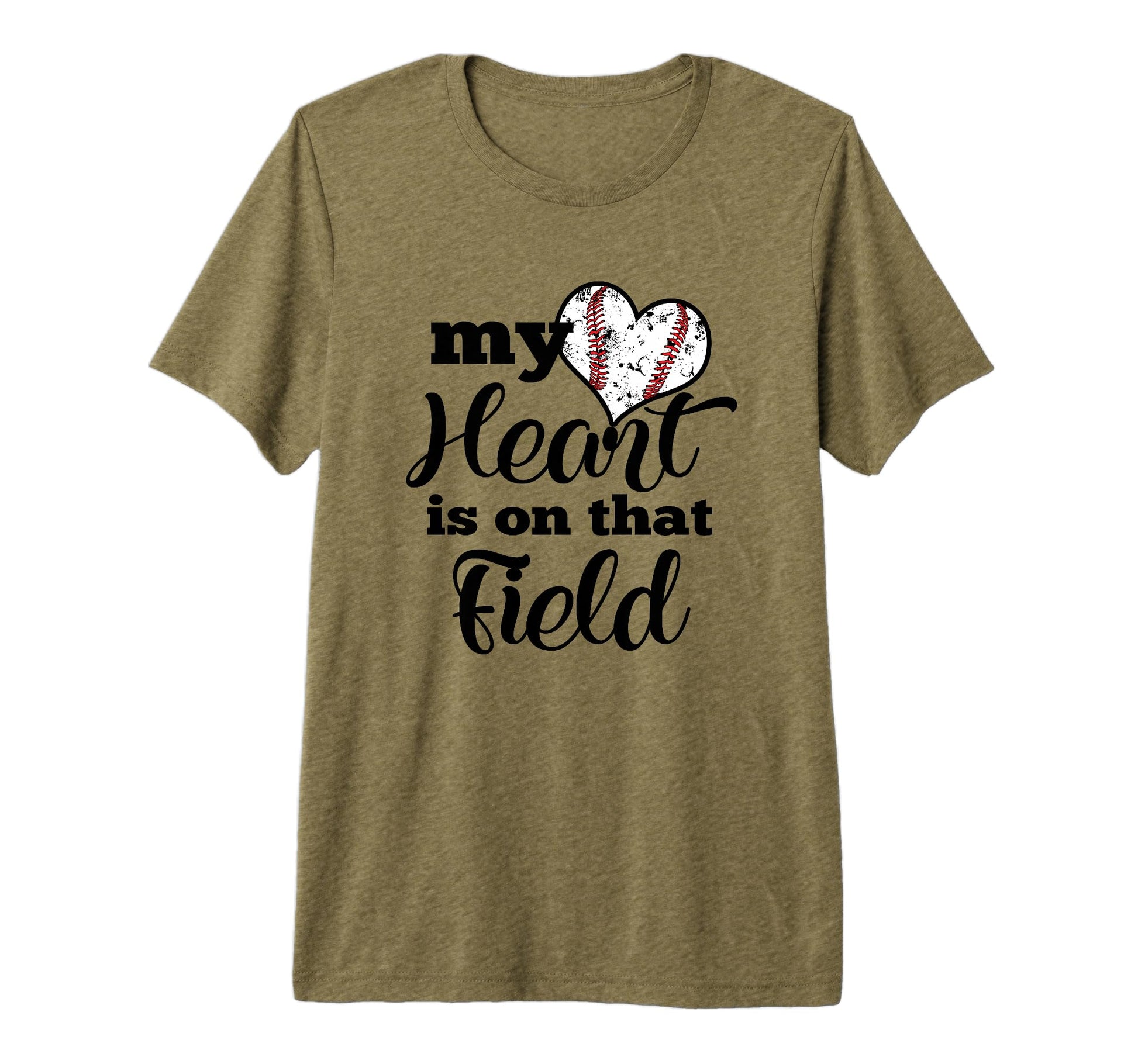 Baseball Parent Mom Dad My Heart Is T-Shirt - Fun Novelty Design Unisex - T-Shirt, Sweatshirt, Hoodie
