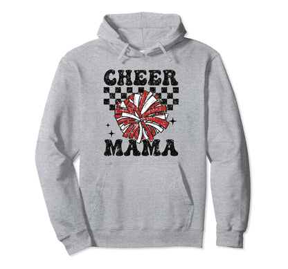 Cheer Mama Checkered Cheerleader Hoodie - Trendy Graphic Men Women - T-Shirt, Sweatshirt, Hoodie