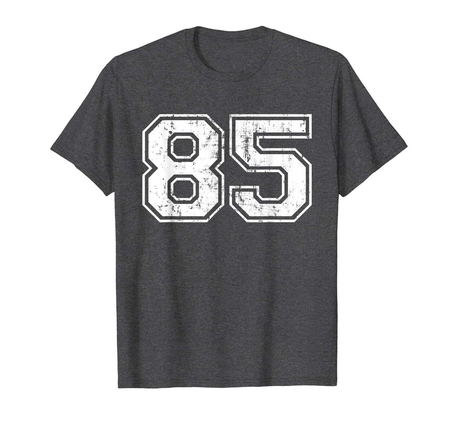 Number 85 Varsity Distressed T-Shirt - Casual Everyday Wear for Adults - T-Shirt, Sweatshirt, Hoodie