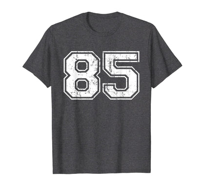 Number 85 Varsity Distressed T-Shirt - Casual Everyday Wear for Adults - T-Shirt, Sweatshirt, Hoodie