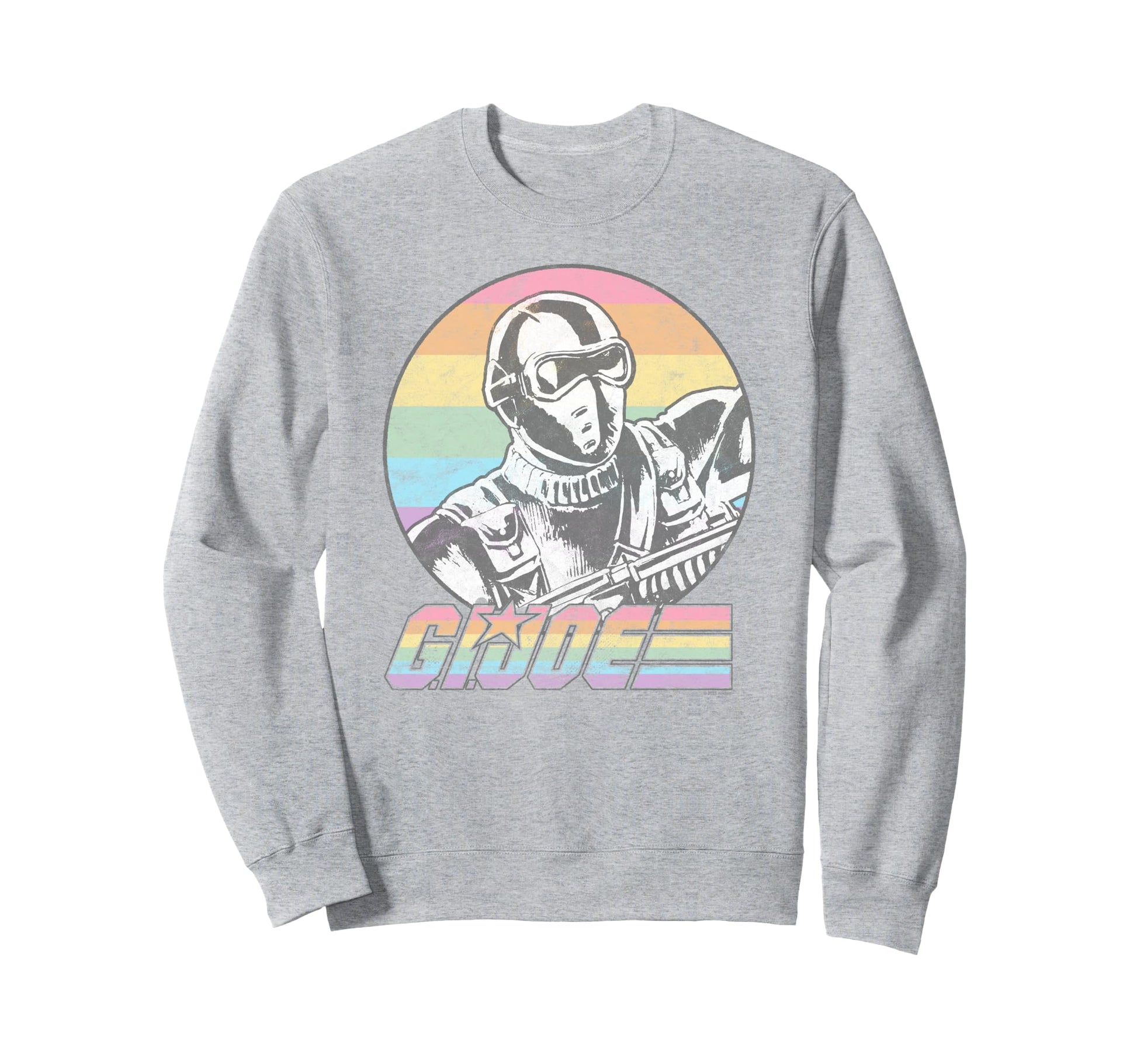 G I Joe Light Rainbow Stripes Big Sweatshirt - Custom Art Print Unisex - T-Shirt, Sweatshirt, Hoodie