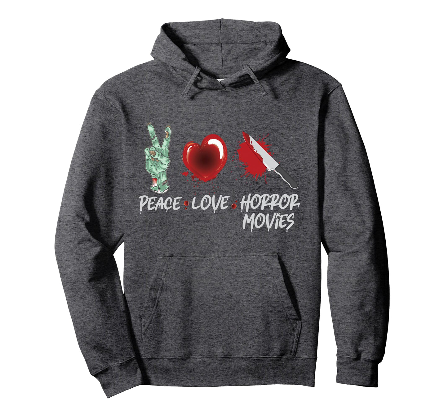 Scary Horror Movie Knife Zombie Hand Hoodie - Custom Art Print for Adults - T-Shirt, Sweatshirt, Hoodie