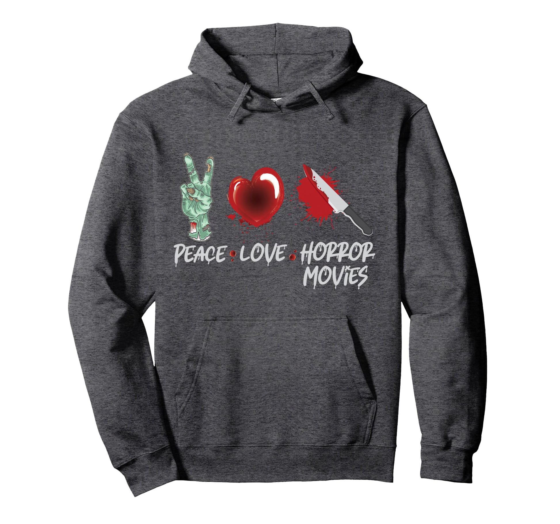Scary Horror Movie Knife Zombie Hand Hoodie - Custom Art Print for Adults - T-Shirt, Sweatshirt, Hoodie