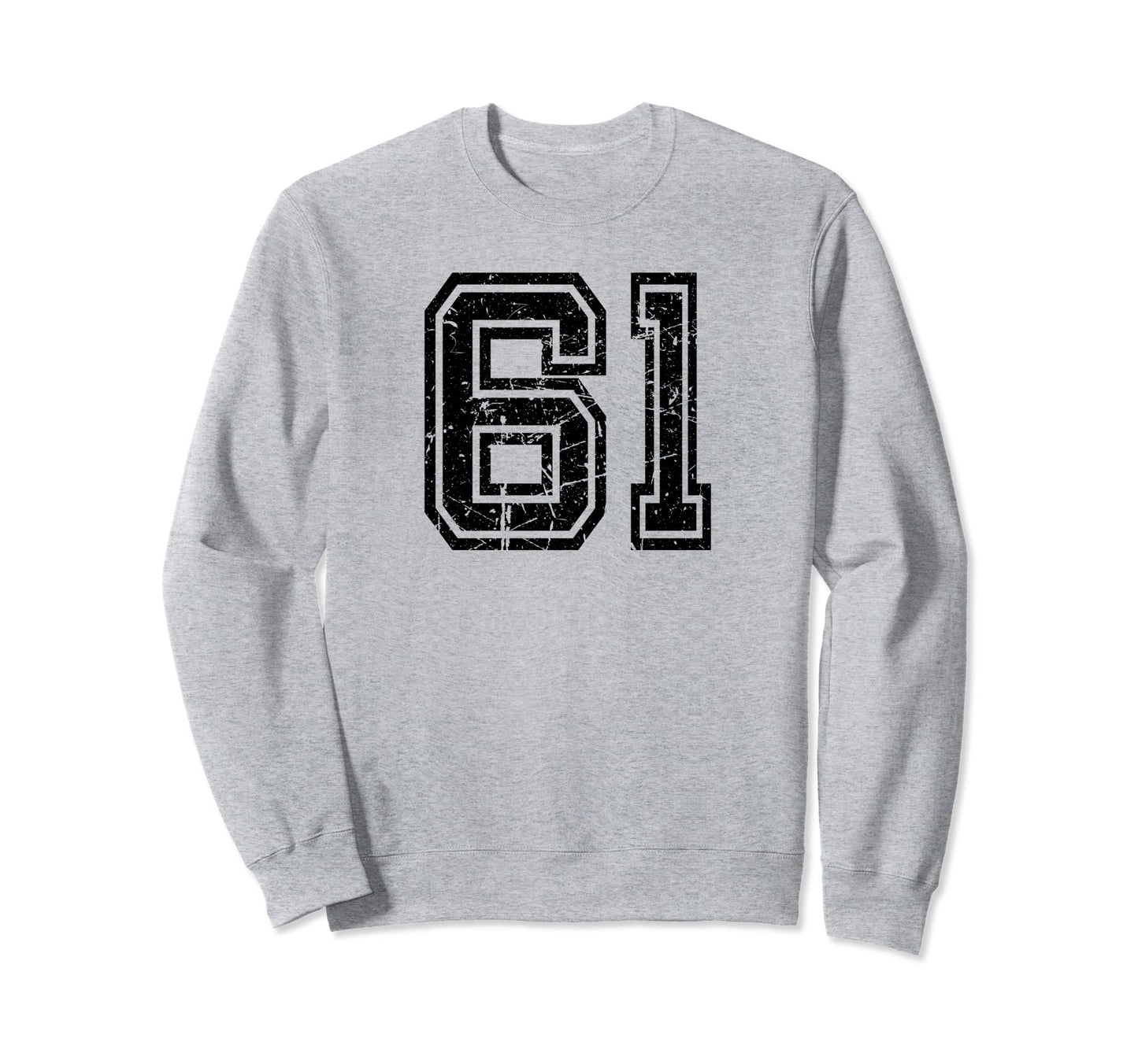 Number 61 Sports Jersey Varsity Sweatshirt - Custom Art Print Men Women - T-Shirt, Sweatshirt, Hoodie