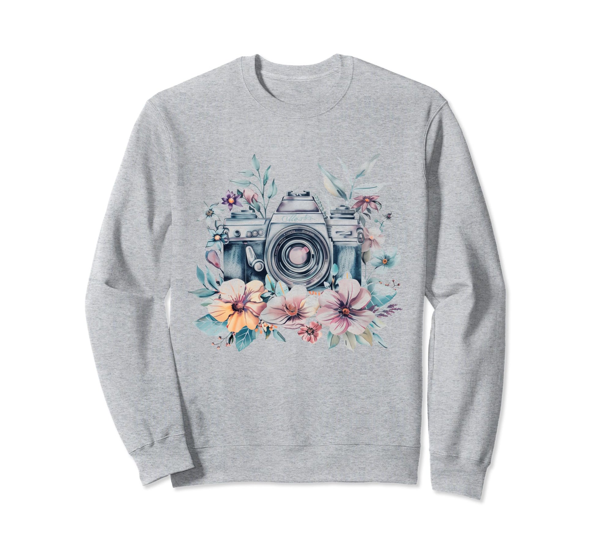 Photographer Camera Flowers Photography Sweatshirt - Graphic Print Unisex - T-Shirt, Sweatshirt, Hoodie