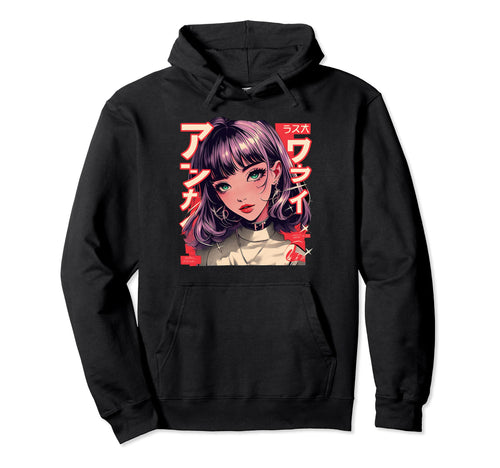 Anime Goth Grunge Demon Waifu Horror Alt Hoodie - Graphic Print for Adults - T-Shirt, Sweatshirt, Hoodie