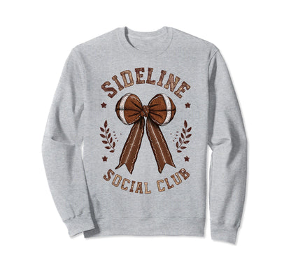 Womens Moms Coquette Bow Football Sweatshirt - Graphic Print for Adults - T-Shirt, Sweatshirt, Hoodie