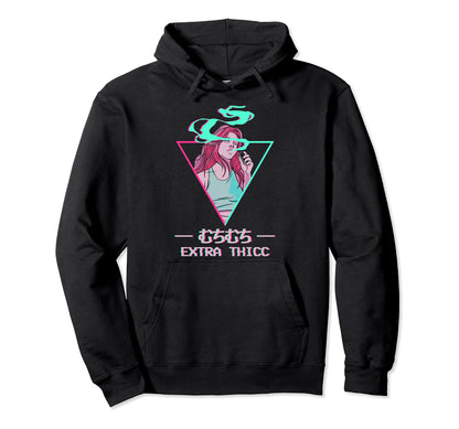 Extra Thicc Japanese Otaku Anime Hoodie - Casual Everyday Wear Men Women - T-Shirt, Sweatshirt, Hoodie