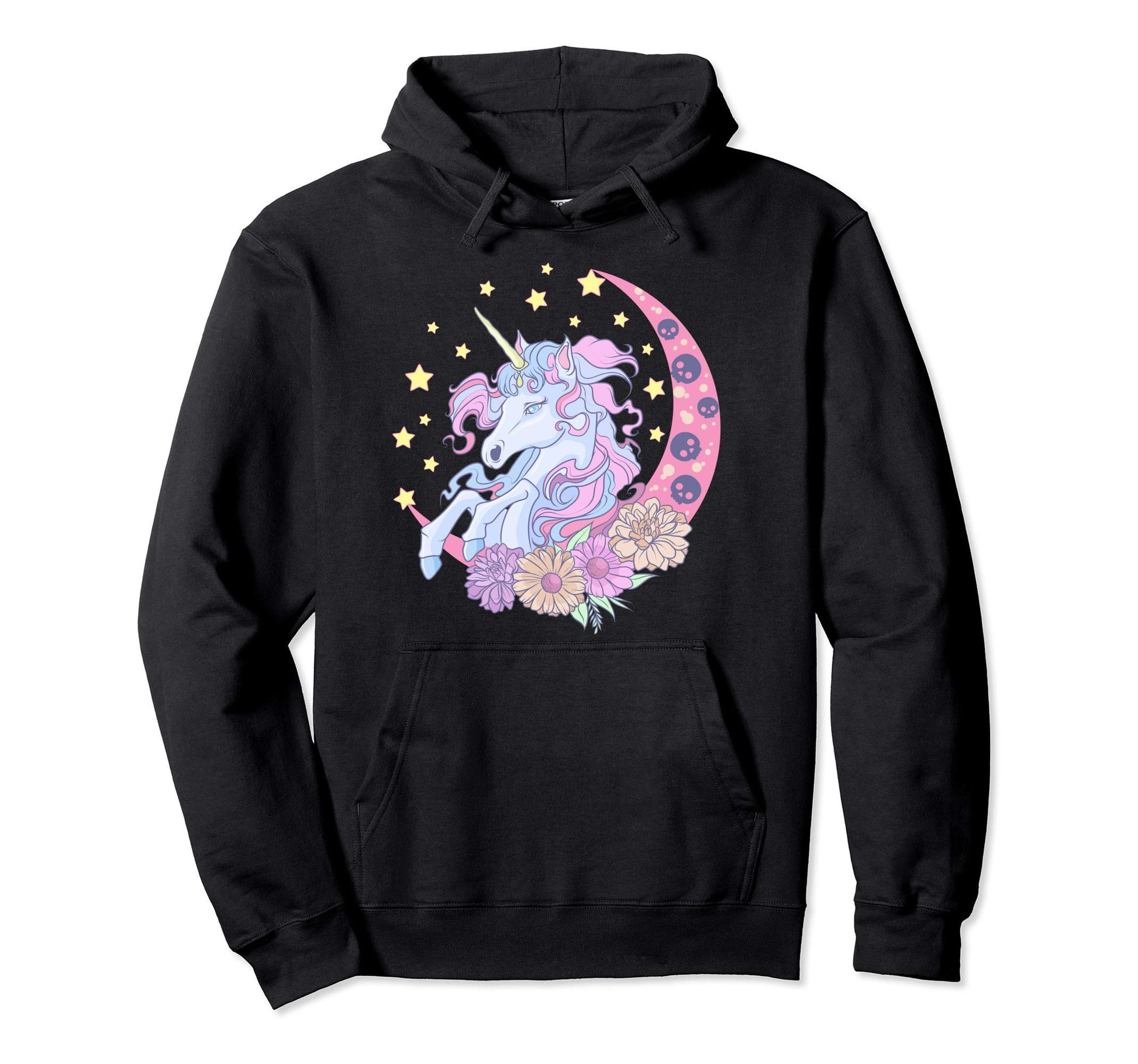 Pastel Goth Unicorn Japanese Anime Hoodie - Fun Novelty Design Unisex - T-Shirt, Sweatshirt, Hoodie