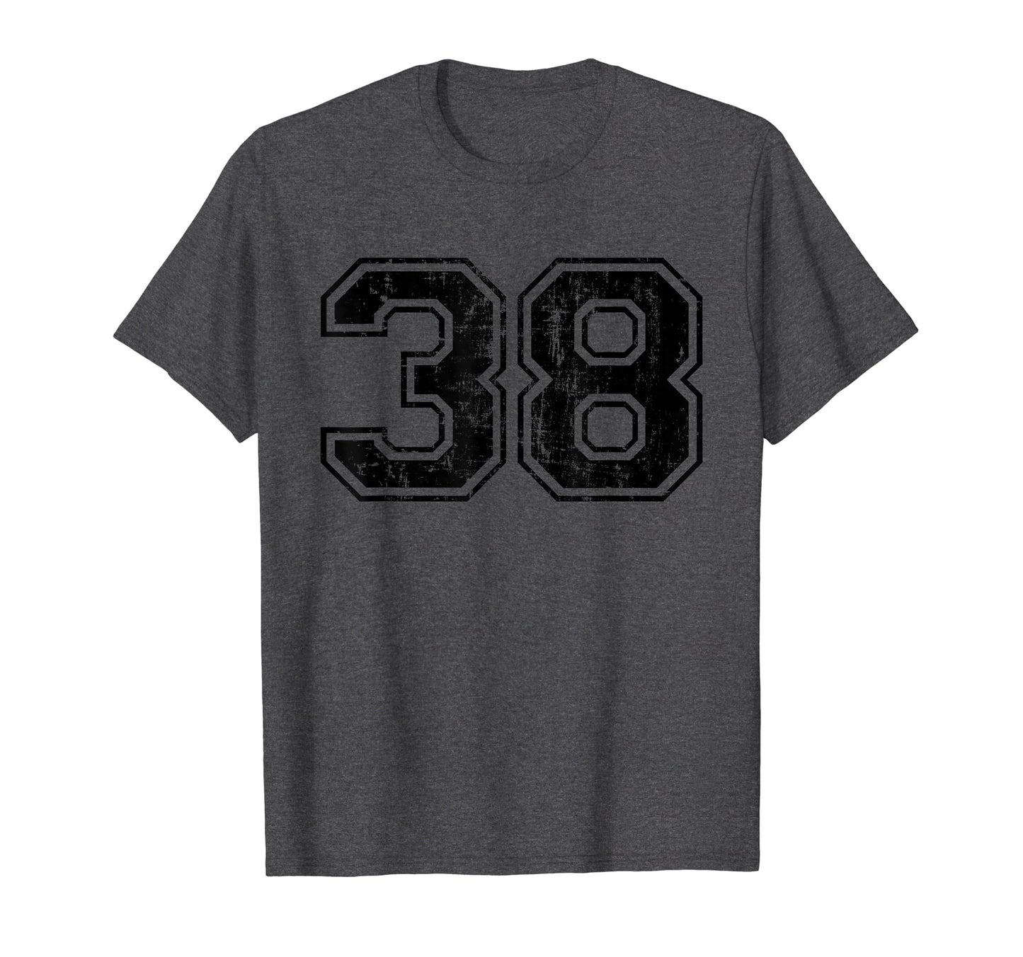 Number 38 Varsity Distressed Sport T-Shirt - Aesthetic Graphic Men Women - T-Shirt, Sweatshirt, Hoodie