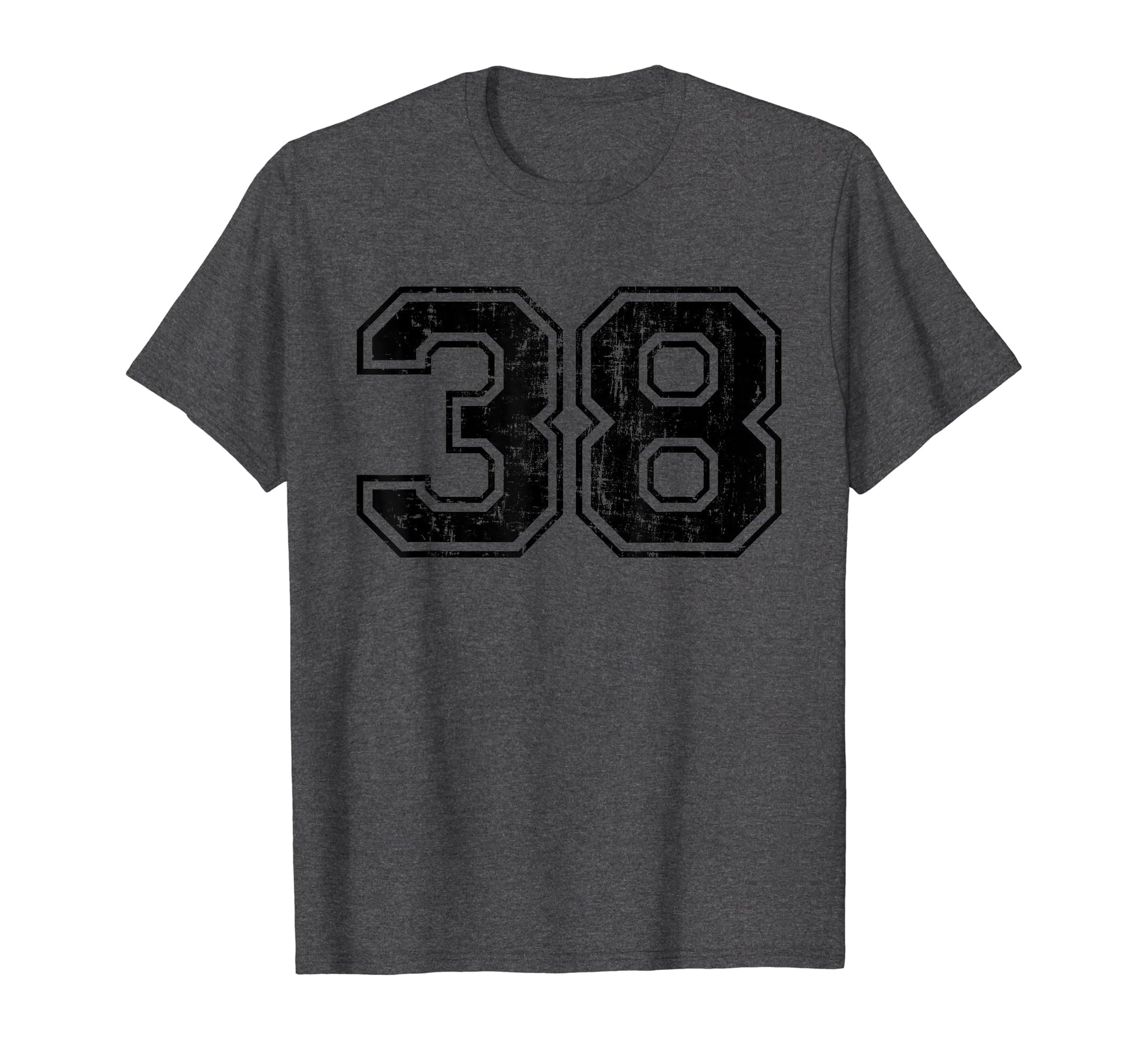 Number 38 Varsity Distressed Sport T-Shirt - Aesthetic Graphic Men Women - T-Shirt, Sweatshirt, Hoodie