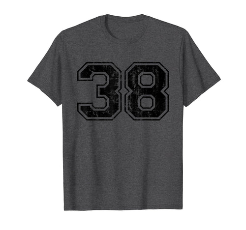 Number 38 Varsity Distressed Sport T-Shirt - Aesthetic Graphic Men Women - T-Shirt, Sweatshirt, Hoodie