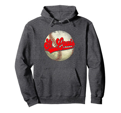 St Louis Baseball Player And Fans Hoodie - Minimalist Print Unisex - T-Shirt, Sweatshirt, Hoodie